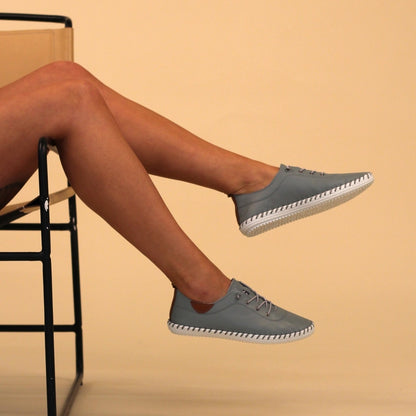 St Ives Mid Blue Plimsoll