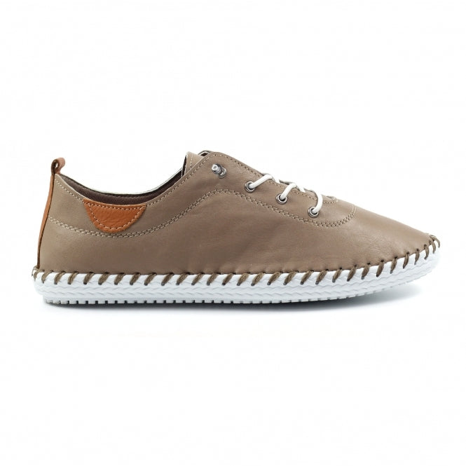St Ives Leather Plimsoll