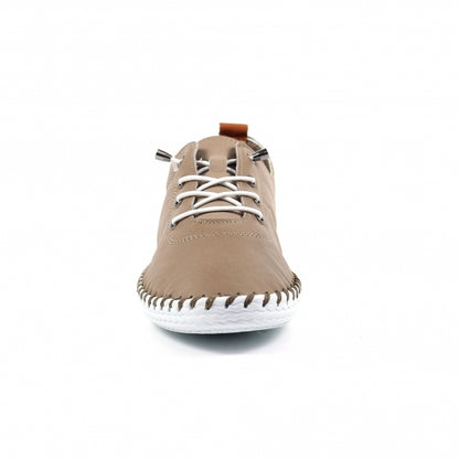 St Ives Leather Plimsoll