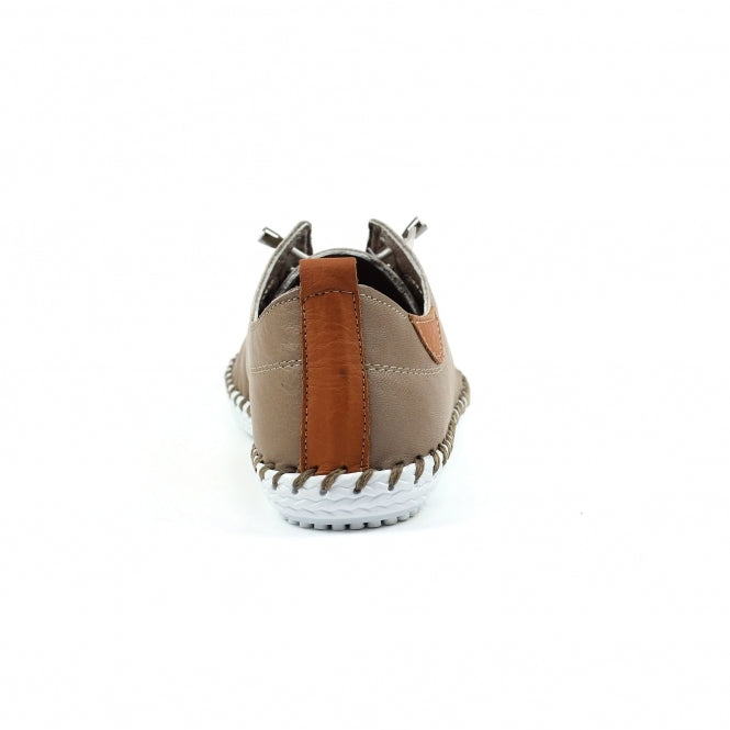 St Ives Leather Plimsoll