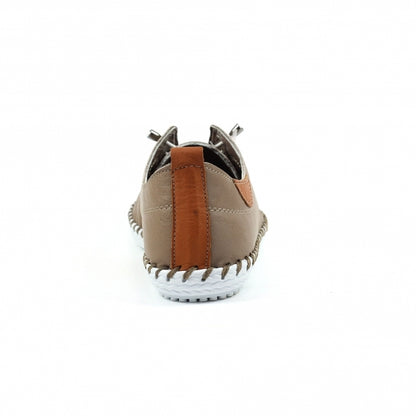 St Ives Leather Plimsoll