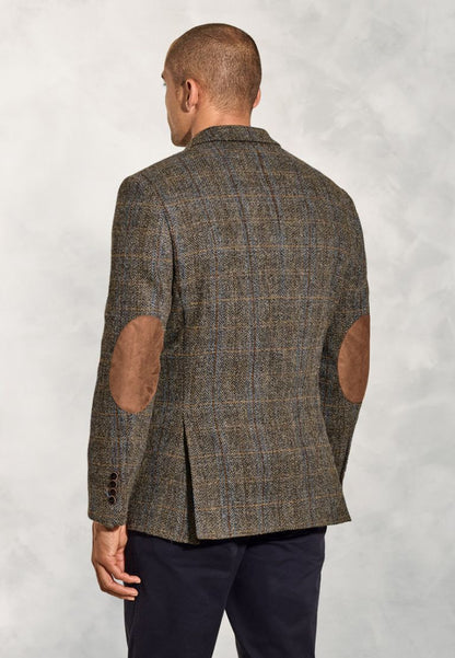 Tailored Fit Sumburgh Green and Blue Check Harris Tweed® Jacket