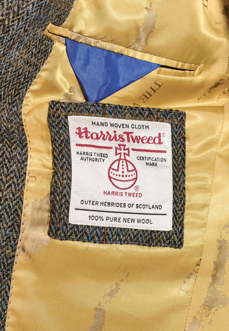 Tailored Fit Sumburgh Green and Blue Check Harris Tweed® Jacket