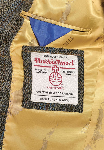 Tailored Fit Sumburgh Green and Blue Check Harris Tweed® Jacket