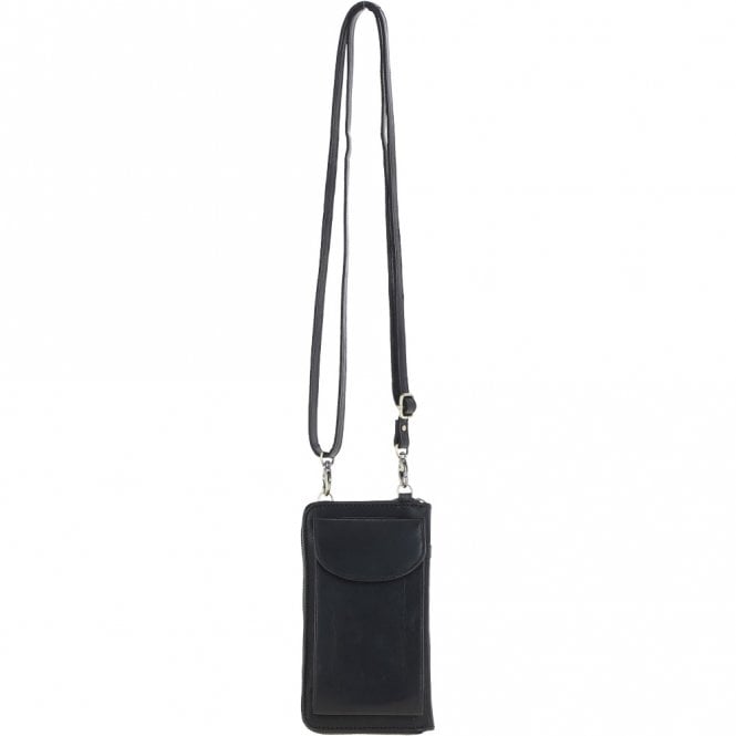 Ladies Leather Phonebag/Purse Black: T-80