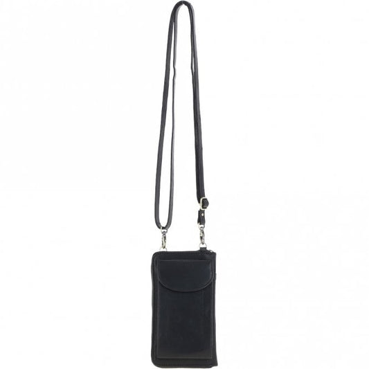Ladies Leather Phonebag/Purse Black: T-80