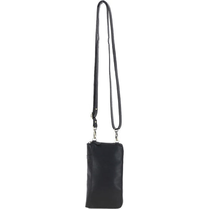 Ladies Leather Phonebag/Purse Black: T-80