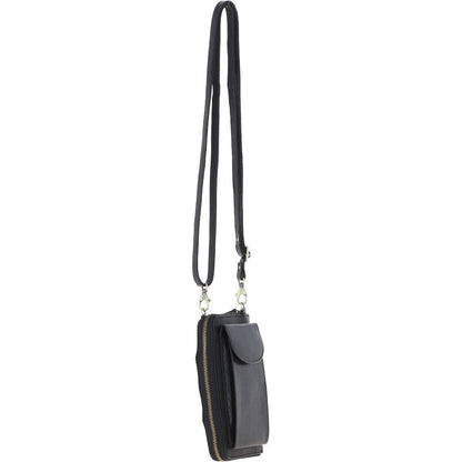Ladies Leather Phonebag/Purse Black: T-80