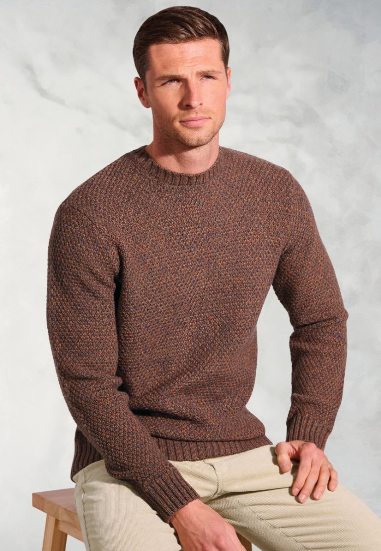 Taylor Rust Twist Crew Neck Jumper