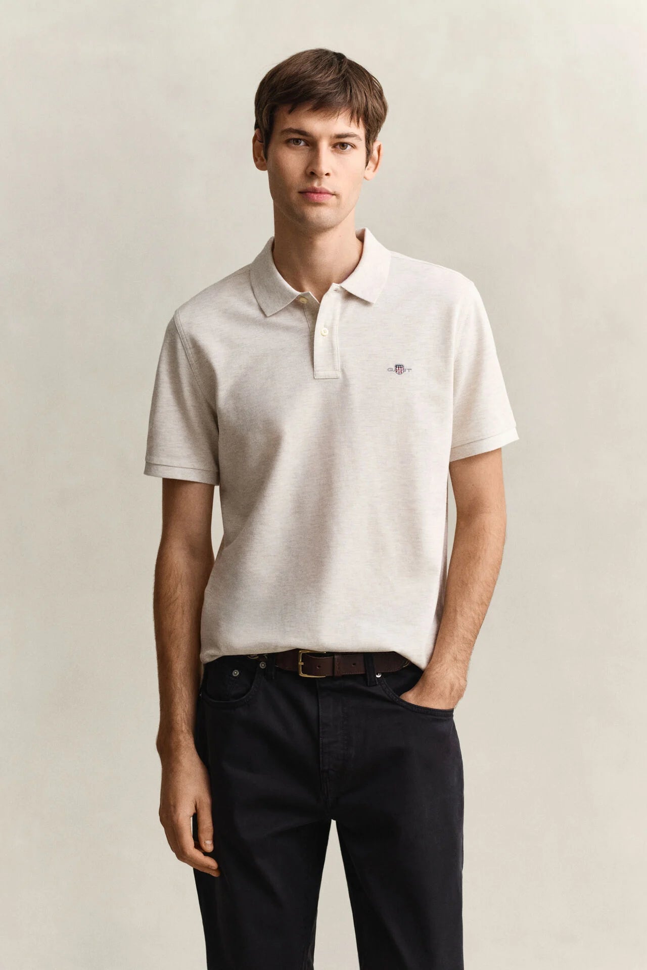 Regular Fit Shield Pique Polo Shirt
