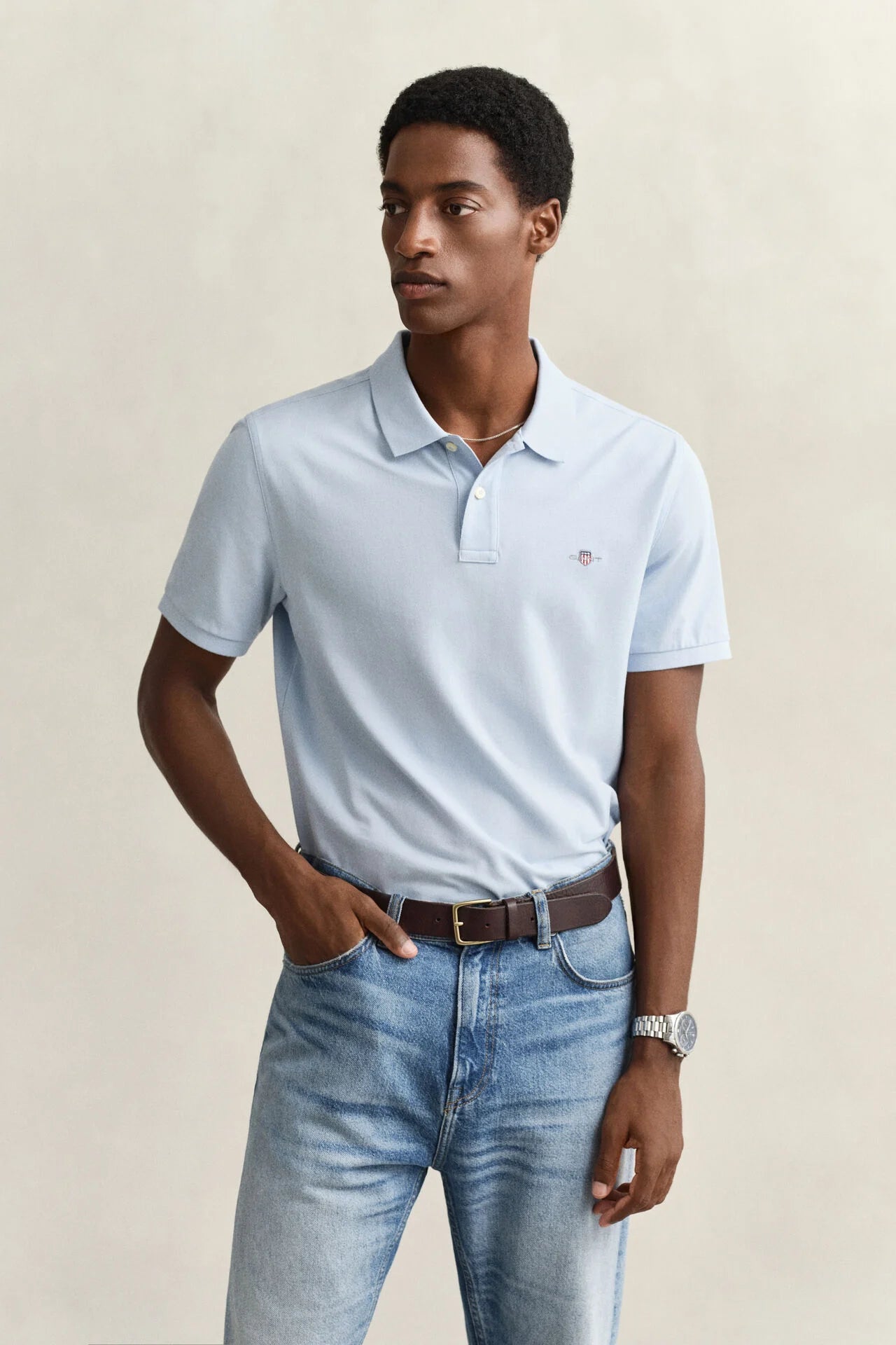Regular Fit Shield Pique Polo Shirt
