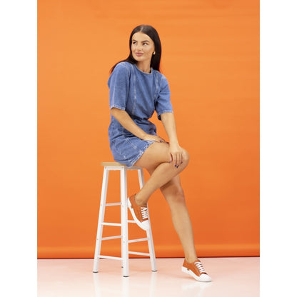 Lunar Truffle II Orange Leather Plimsoll