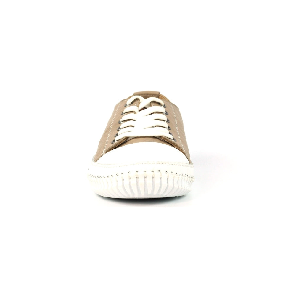 Lunar Truffle II Stone Leather Plimsoll