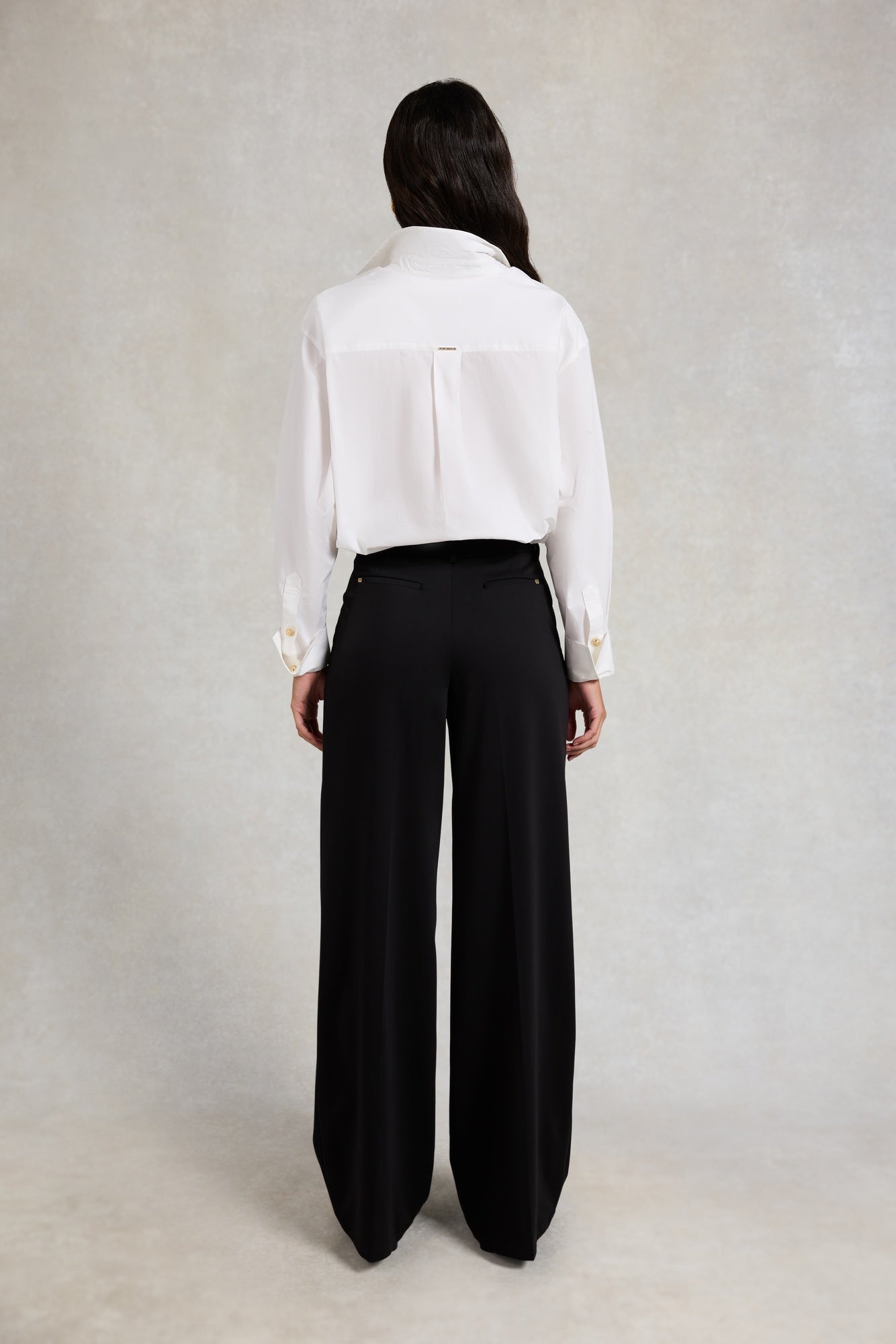 Pleated Wide Leg Trouser