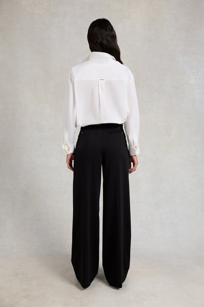 Pleated Wide Leg Trouser