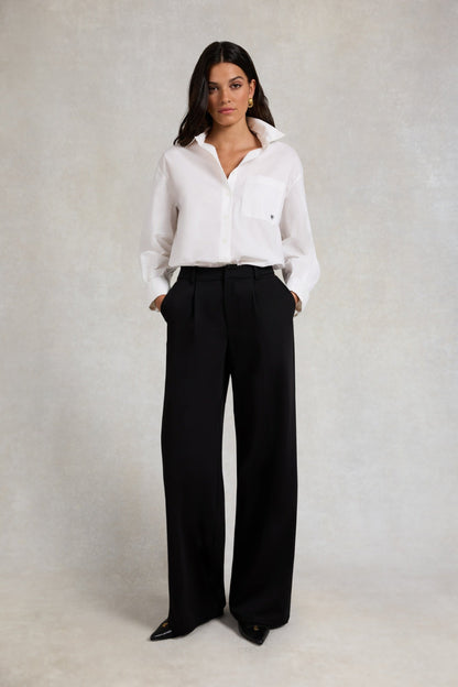 Pleated Wide Leg Trouser