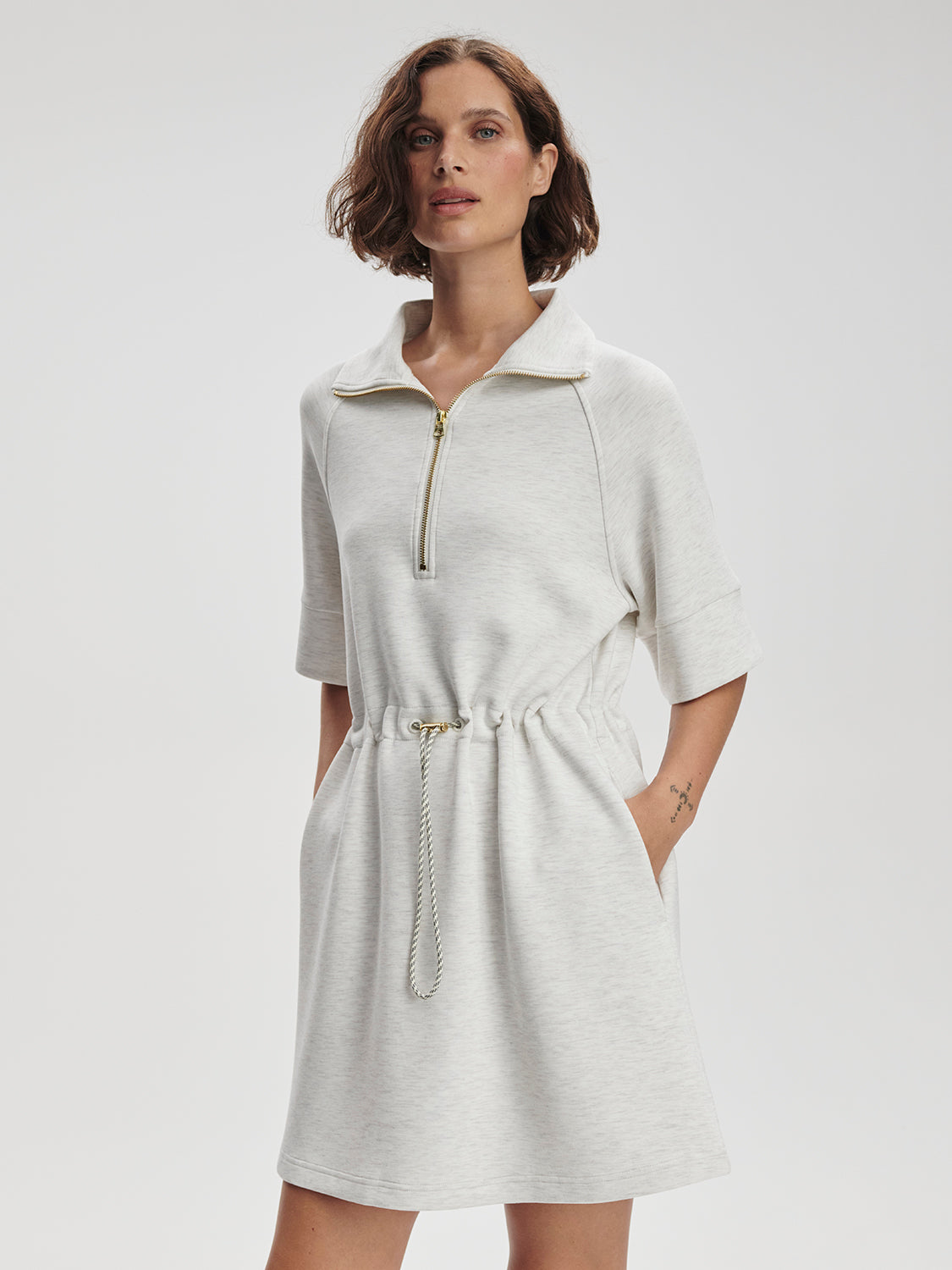 Paisley Half Zip Dress