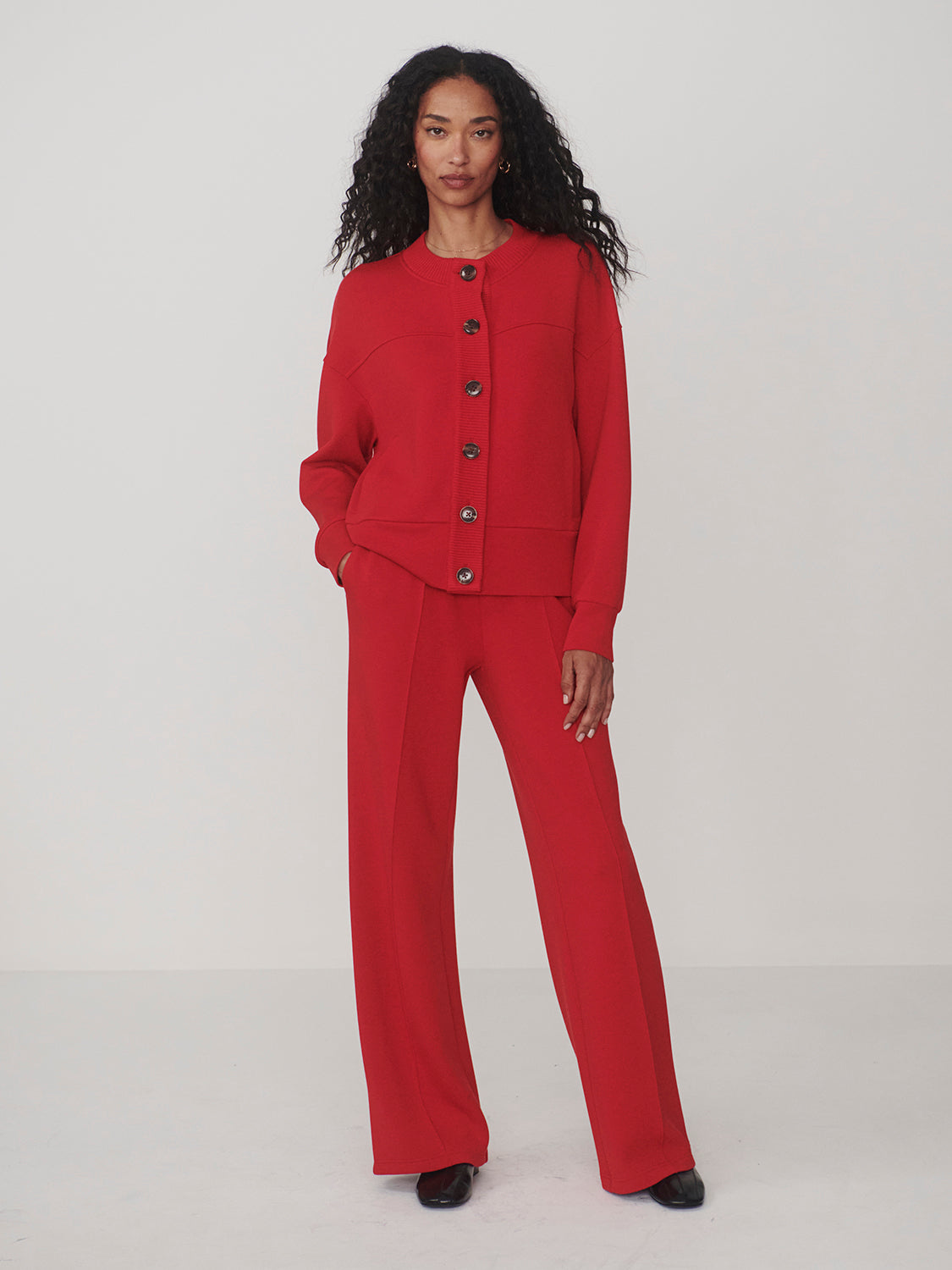 Olwen Button Front Sweat