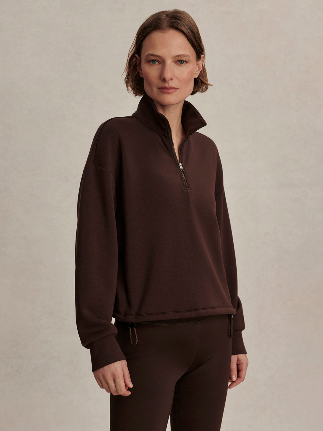 Sian Cropped Half Zip Midlayer