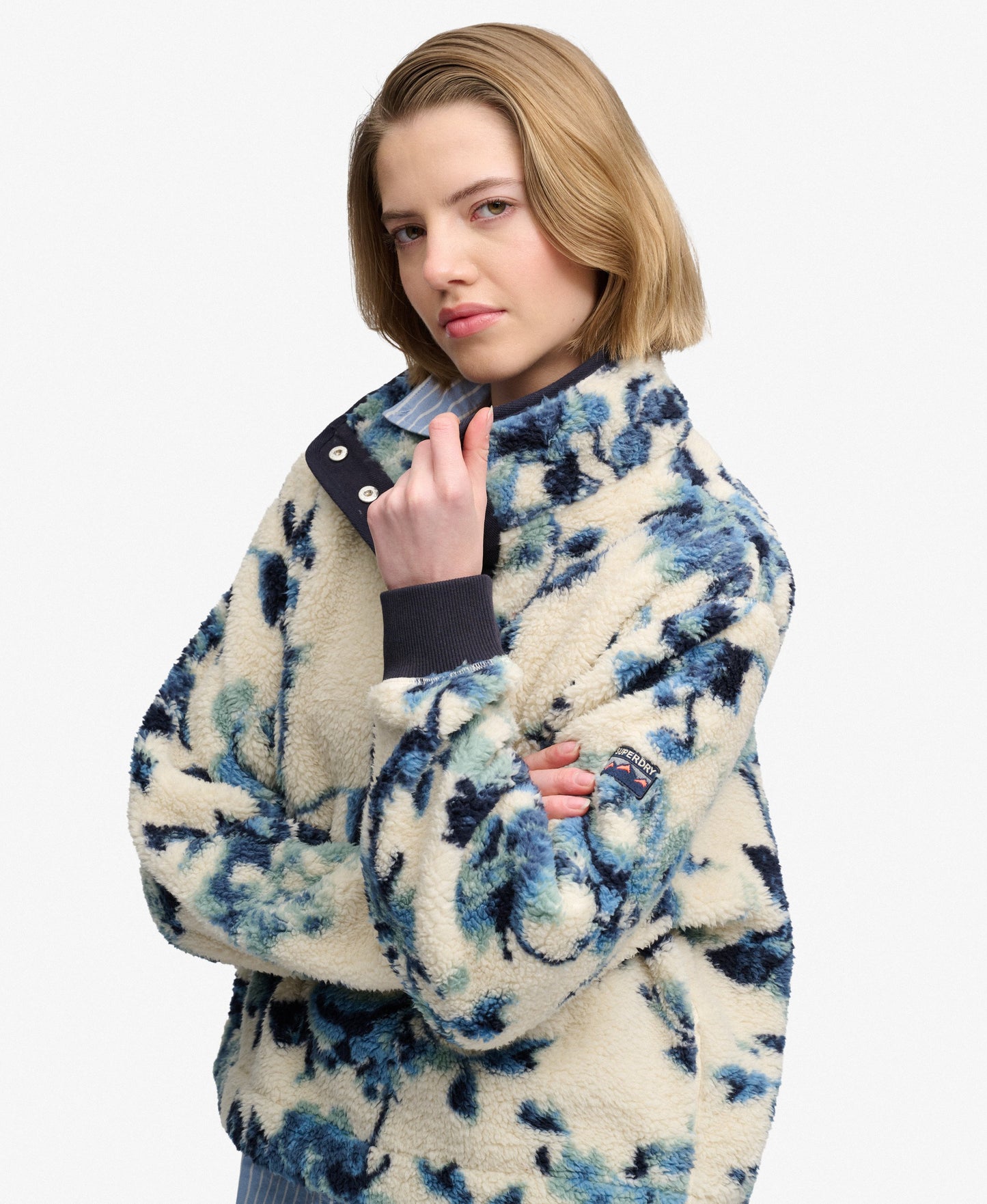 Super Soft Printed Half Button Fleece
