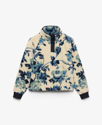 Super Soft Printed Half Button Fleece