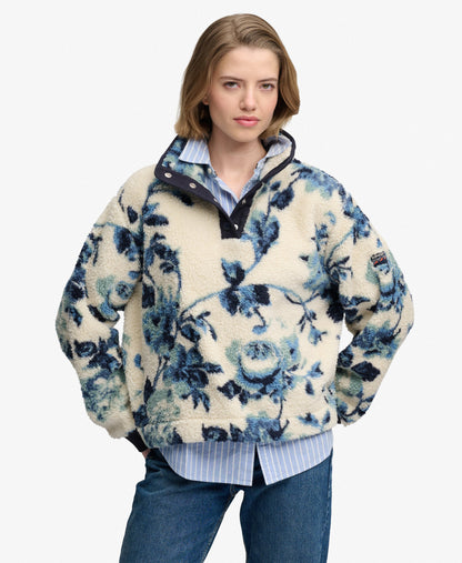 Super Soft Printed Half Button Fleece