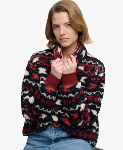 Super Soft Printed Half Button Fleece