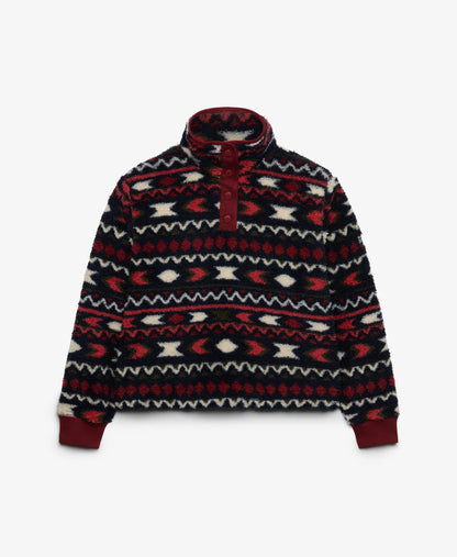 Super Soft Printed Half Button Fleece