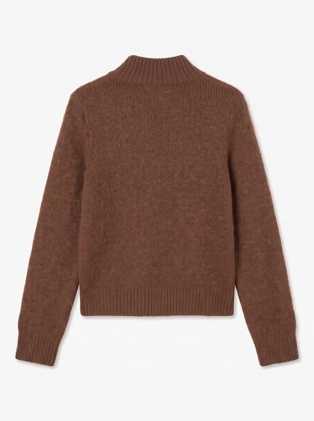 Berry Long Sleeve Highneck Pullover