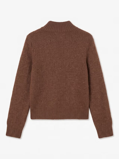 Berry Long Sleeve Highneck Pullover