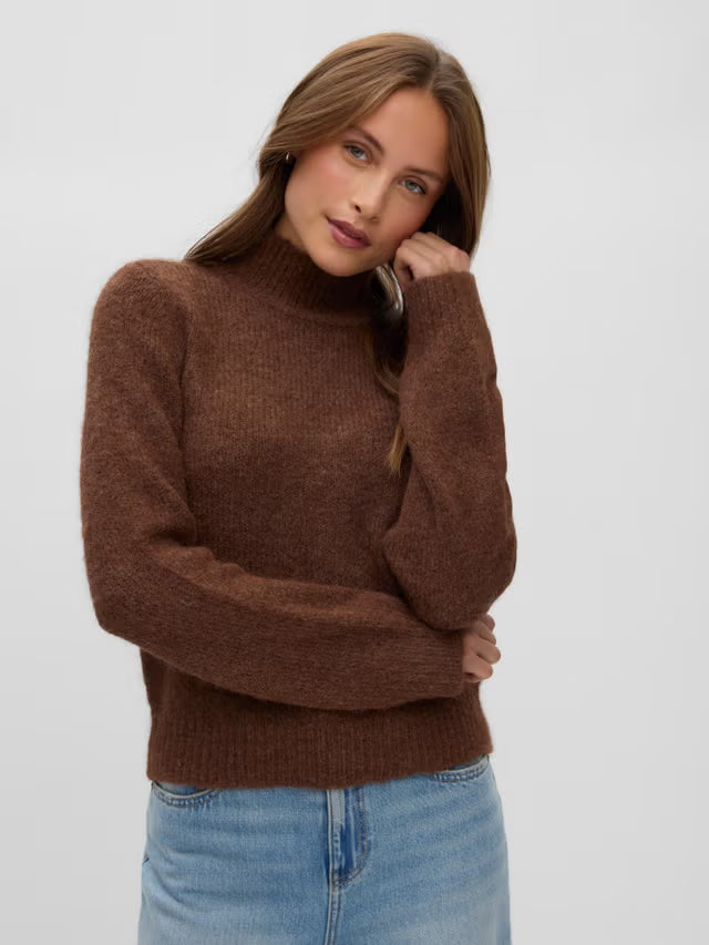 Berry Long Sleeve Highneck Pullover