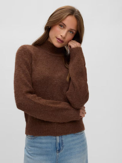 Berry Long Sleeve Highneck Pullover