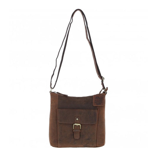 Vintage Equestrian Leather Handbag Mud/brown: Worcester