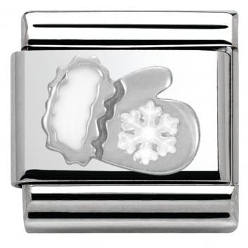 Glove With Snowflake - Composable Classic Christmas In Stainless