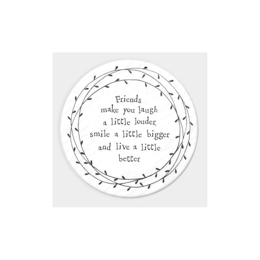 Leaf Coaster - Friends Laugh Louder
