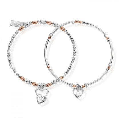 Rose and Silver Double Devotion Set of 2