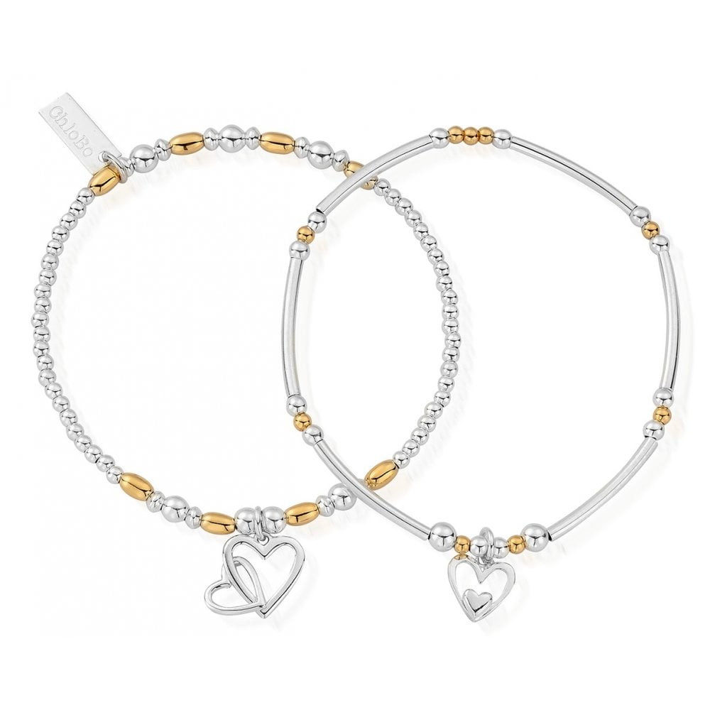 Double Devotion Gold & Silver Set of 2