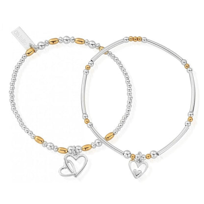 Double Devotion Gold & Silver Set of 2