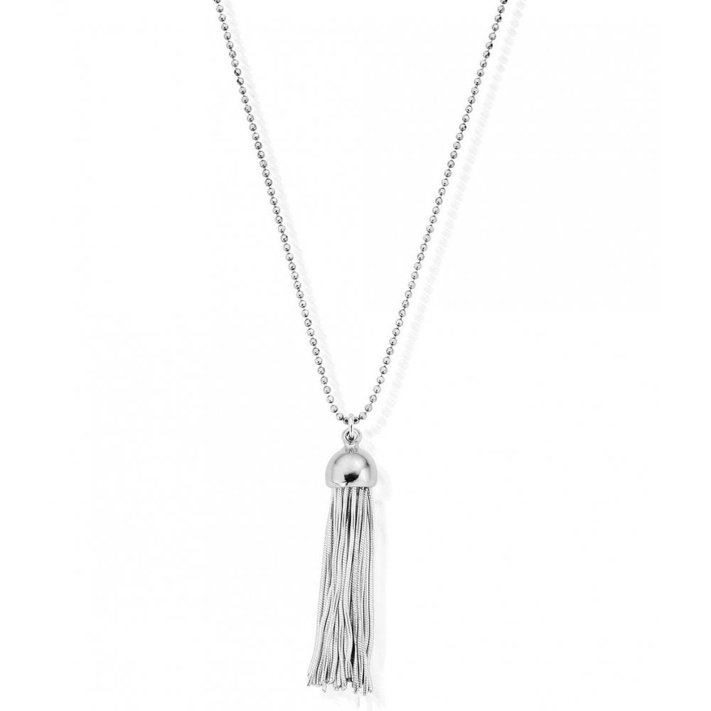 Diamond Cut Chain With Silver Capped Tassel Pendant