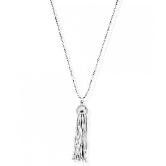 Diamond Cut Chain With Silver Capped Tassel Pendant