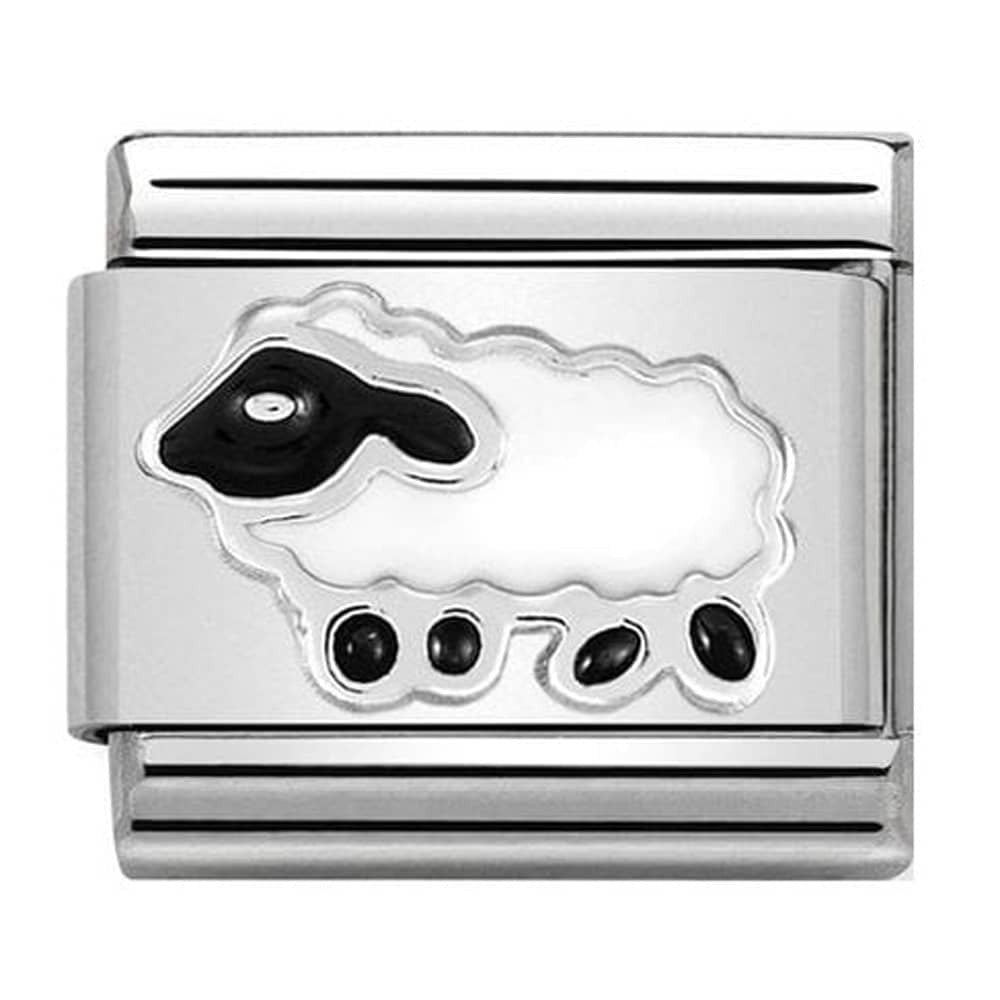 Classic Silvershine White Sheep Charm
