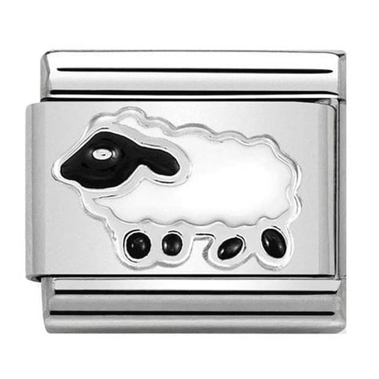 Classic Silvershine White Sheep Charm