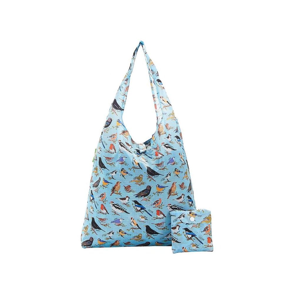 Blue Wild Birds Shopper