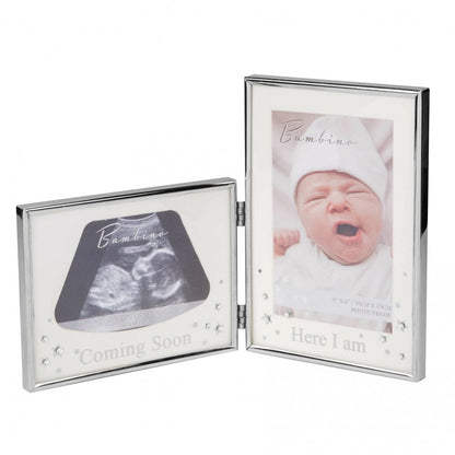 Bambino Silver Effect Double Scan Frame - Here I am