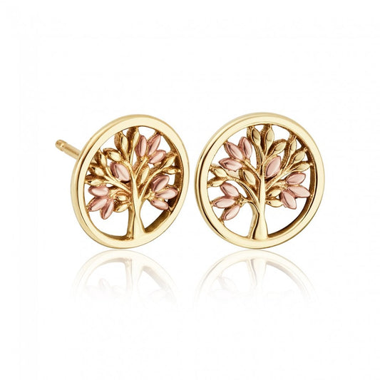 Tree of Life 9ct Solid Gold Stud Earrings