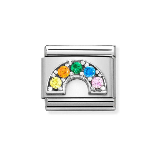 Composable Cl Symbols Ox Steel Cz And Silver 925 Rainbow