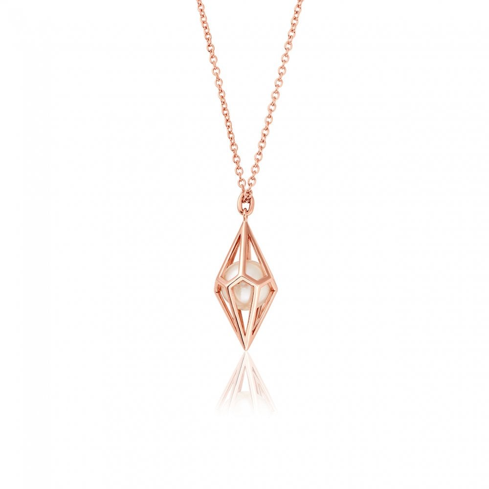 Watching Chamber Caged White Pearl Pendant