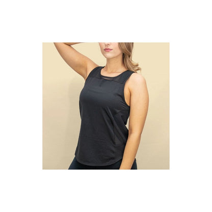 Black Yoga Racer Tank Top - Small