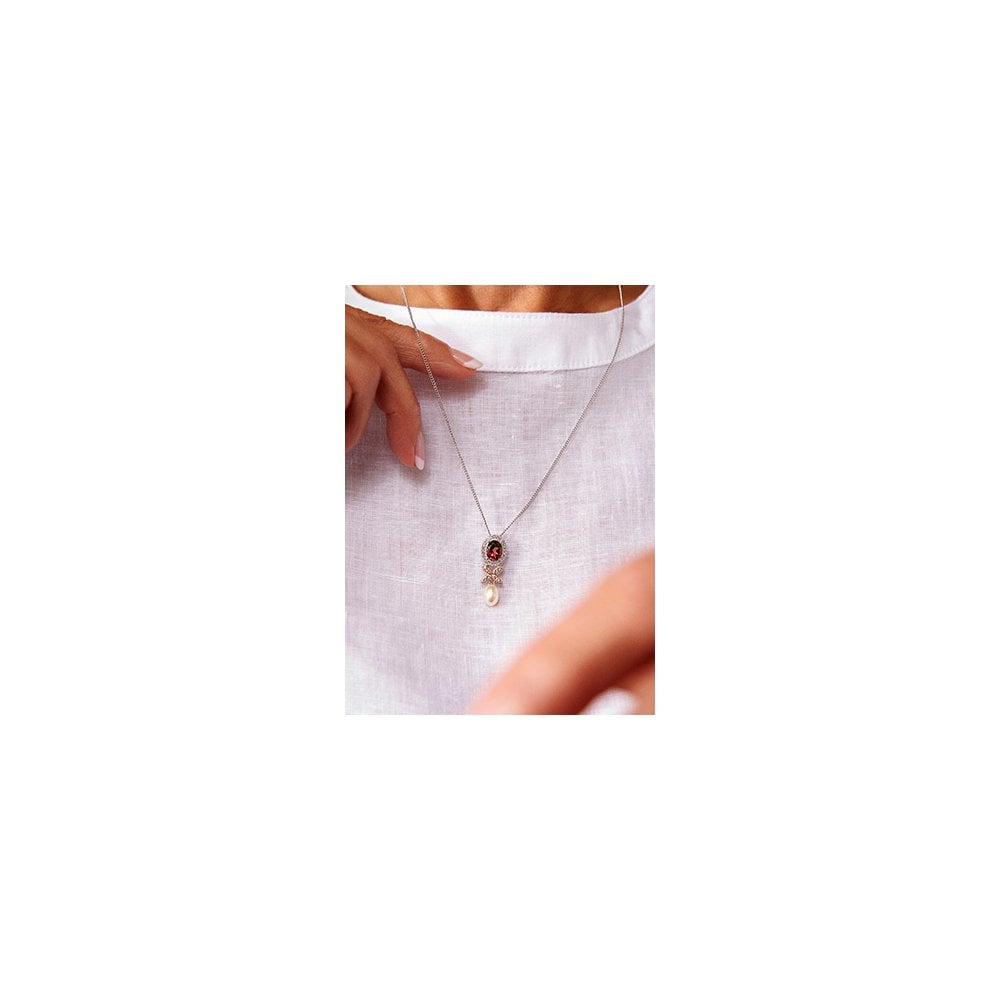 Queens Jubilee Superbloom Garnet Pendant