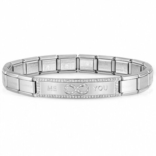 Trendsetter New York Steel Zirconia Written Bracelet